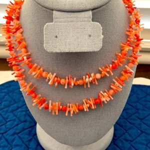 Sunny 🌞 Orange Beaded Necklace 24”